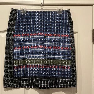 NIC+ZOE Multicolor Patterned Pencil Skirt